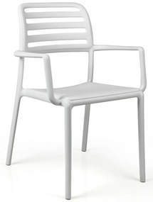 COSTA karfás kerti design szék, bianco