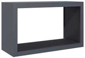 antracitszürke acél tűzifatároló 100 x 40 x 60 cm