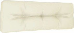 vidaXL krémszínű szövet raklappárna 120 x 40 x 12 cm