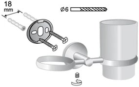 BISK Erga FOR YOU, dupla csésze fogkefékhez, króm, ERG-01175