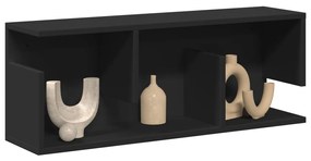 fekete szerelt fa faliszekrény 80 x 20 x 30 cm