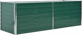 vidaXL zöld horganyzott acél kerti magaságyás 240 x 80 x 77 cm