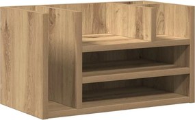 vidaXL Íróasztali rendező Musta tammi 44,5 x 24 x 25 cm Faanyag