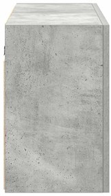 betonszürke szerelt fa fali fürdőszobaszekrény 100 x 25 x 40 cm