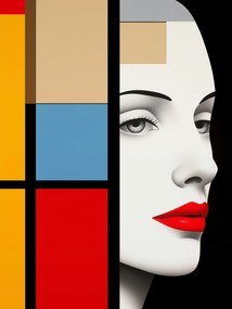 Poszter 60x80cm Geometrikus tekintet a távolban