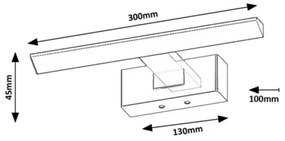 Rabalux 75023 - Fürdőszobai LED tükörvilágítás LORIC LED/6W/230V IP44 30 cm króm