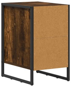 vidaXL Éjjeli asztal 2 pcs Füstös tölgy 39,5 x 30 x 50 cm Faanyag