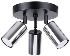 Sollux SL.1369 - Spotlámpa WINX 3xGU10/10W/230V fekete/króm