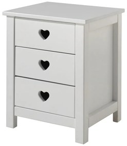 Amori fehér gyerek éjjeliszekrény - Vipack