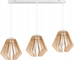 Mennyezeti lámpa függeszték túlnyúlás Loft fa 3x E27