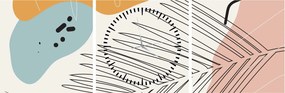 Kép - Levél illusztráció (órával) (90x30 cm)