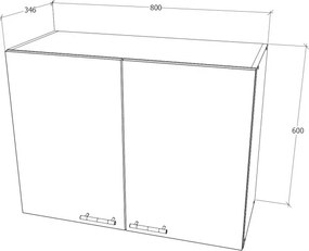Elba Konyhai Felsőszekrény sonoma