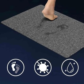 Antracitszürke fürdőszobai kilépő 50x80 cm Granite – douceur d'intérieur