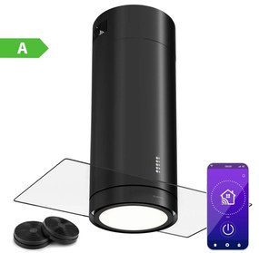 Klarstein Beretta Premium Smart, sziget páraelszívó, 544 m³/h, alkalmazás, elszívás/légkeringetés, LED, aktívszenes szűrő