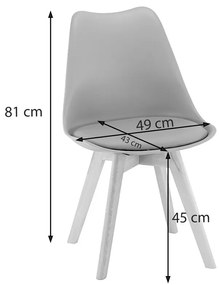 Midori 4+1 étkező garnitúra szürke