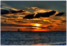 Poszterek 155x105 Naplemente a tengerparton