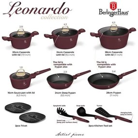 BerlingerHaus 15 részes edénykészlet Leonardo Collection(BH/8051NN)
