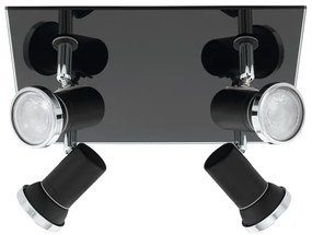Eglo 780428 - LED Fürdőszobai spotlámpa BABILONE 4xGU10/3W/230V IP44 fekete