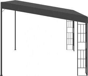 antracitszürke falra szerelhető szövetpavilon 3 x 4 m