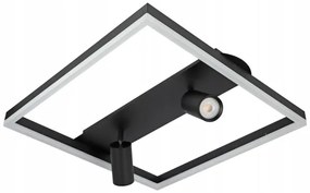 LED mennyezeti lámpatest 38W/230V + 2x GU10/30W, fekete