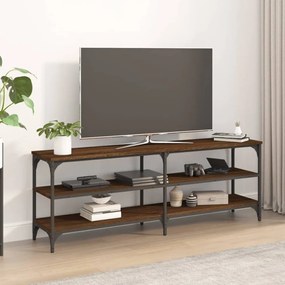 barna tölgy színű szerelt fa TV-szekrény 140 x 30 x 50 cm