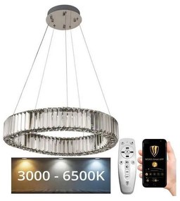 NEDES LED Dimmelhető csillár zsinóron LED/40W/230V 3000-6500K króm + távirányítás ND3530