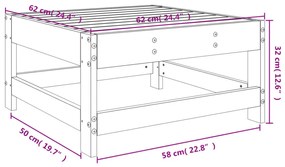 impregnált fenyőfa kerti lábzsámoly