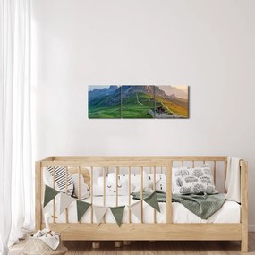 Kép - Dolomitok (órával) (90x30 cm)