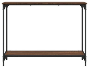 barna tölgyszínű szerelt fa tálalóasztal 101x30,5x75 cm