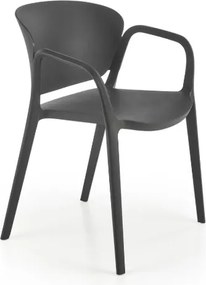 K-491 karfás kerti szék fekete