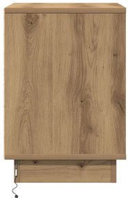 LED világításos éjjeli szekrények 2 db Kézműves tölgyszín 39x34,5x50 cm
