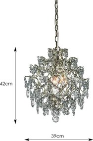 Markslöjd 100524 - Kristály csillár láncon ROSENDAL 3xE14/40W/230V