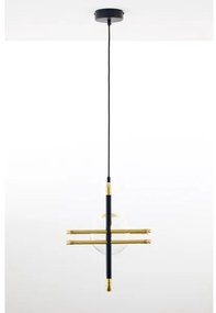 Jupiter 2028 - Csillár zsinóron FIORI 1xG9/10W/230V fekete/arany/átlátszó