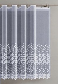 Mg Függöny jacquard 619/122 Fehér 500x140cm Kész Szalaggal Skr