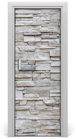 Ajtó tapéta kő fal 95x205 cm