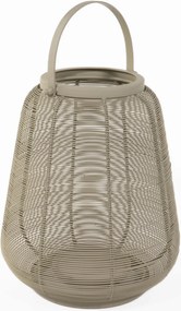 Fém Lampion Gyertya Tartóval Kerti Lámpa Zöld