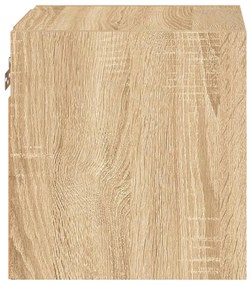 sonoma tölgy színű fali TV-szekrény LED-ekkel 30 x 28,5 x 30 cm