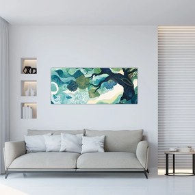 Kép – Az életfa zöld lombkoronája (120x50 cm)