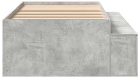 Tárolóágykeret Betongyapot szürke 75x190 cm
