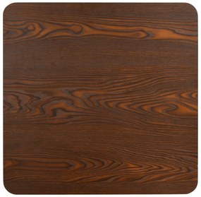 sötétbarna MDF bisztróasztal 80 x 80 cm