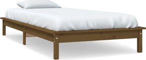 vidaXL mézbarna tömör fenyőfa ágykeret 90 x 190 cm (Single)