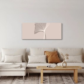 Kép - Bézs színű levelek N⁰4 (120x50 cm)