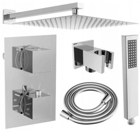 Mexen Cube DR02 rejtett zuhanygarnitúra esőzuhannyal 30x30 cm (6in1), króm, 77502DR0230-00