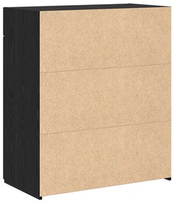 tárolószekrény fekete tölgy 80x42,5x93,5 cm szerelt fa