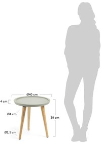 Livy tárolóasztal cementezett asztallappal - Kave Home