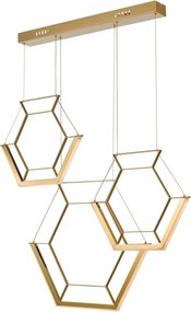 DAR LIGHTING HEX0335 HEXAGON Modern Led Függesztett Lámpa Arany LED IP20
