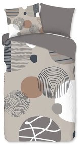 Szürke egyszemélyes-hosszabbított pamut ágyneműhuzat 140x220 cm Hendrik – Good Morning