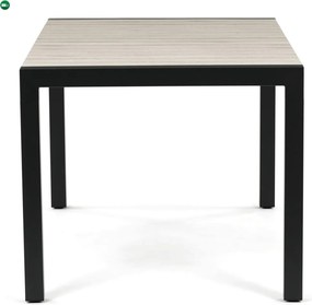 Kerti asztal 160x90 cm, alumínium, polywood, fekete, AZT-S1514 BK