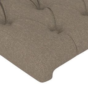 tópszínű szövet LED-es fejtámla 203x16x118/128 cm