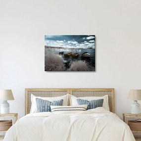 Kép - Fa csónak a tón (70x50 cm)